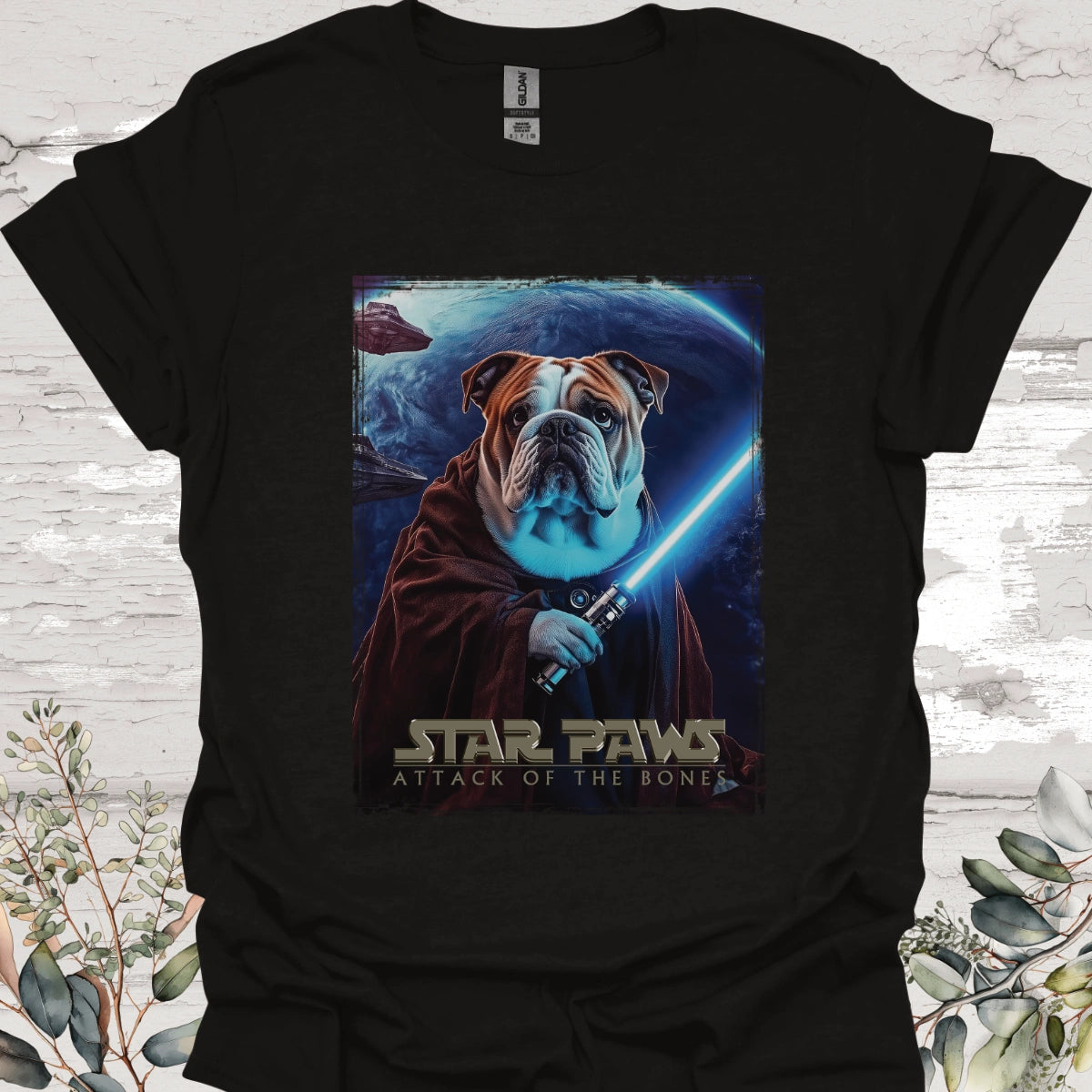 English Bulldog #2 Star Paws Unisex T shirt