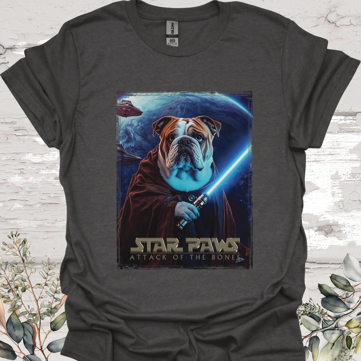 English Bulldog #2 Star Paws Unisex T shirt