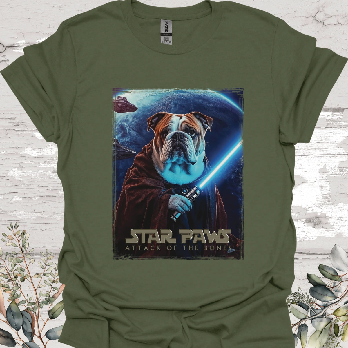 English Bulldog #2 Star Paws Unisex T shirt