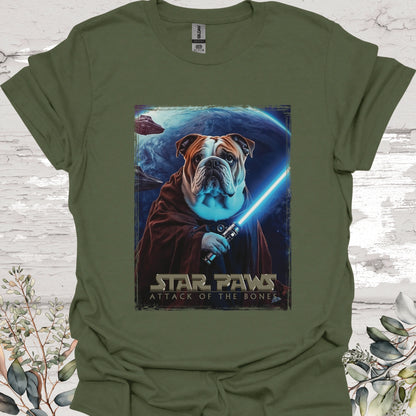 English Bulldog #2 Star Paws Unisex T shirt