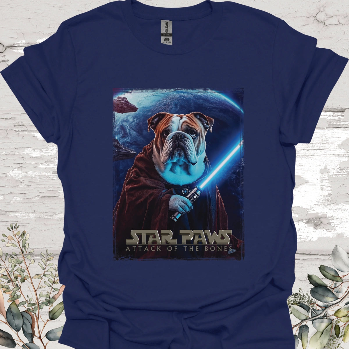 English Bulldog #2 Star Paws Unisex T shirt