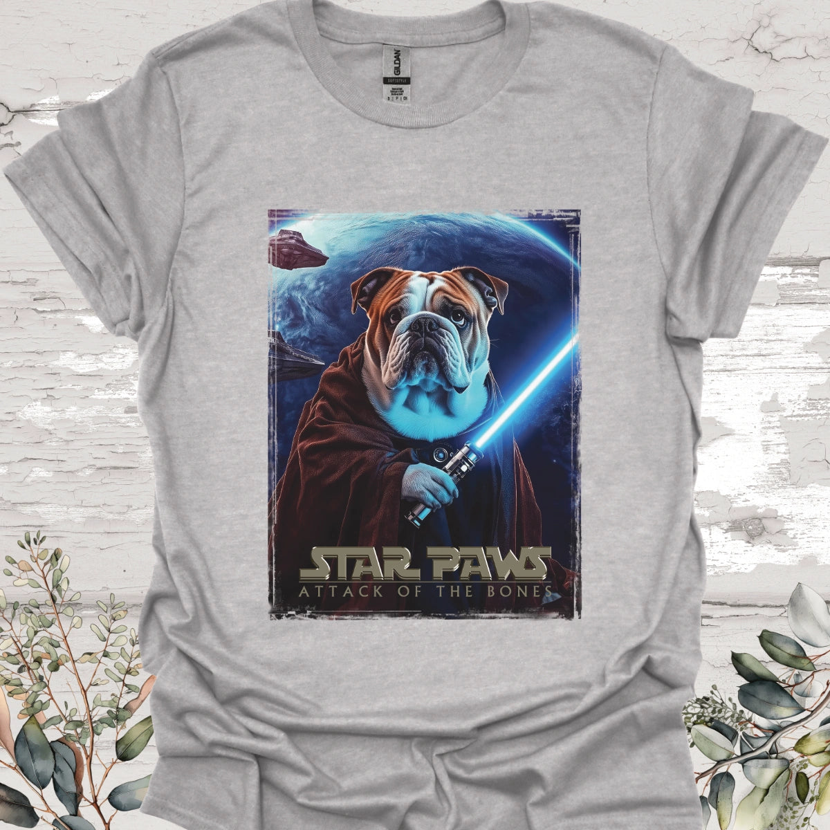 English Bulldog #2 Star Paws Unisex T shirt