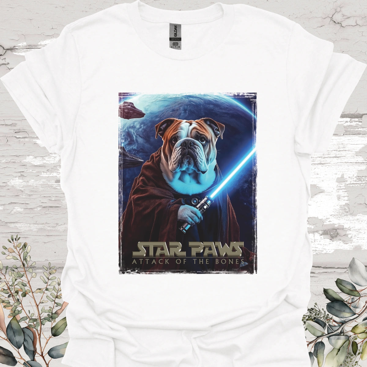 English Bulldog #2 Star Paws Unisex T shirt