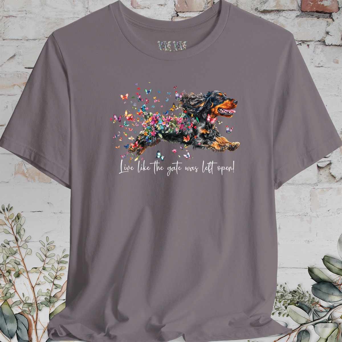 English Cocker Spaniel #3 "Live like the gate was left open" Unisex T shirt