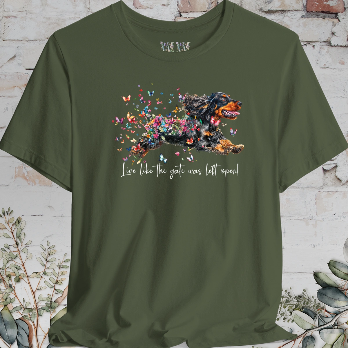 English Cocker Spaniel #3 "Live like the gate was left open" Unisex T shirt