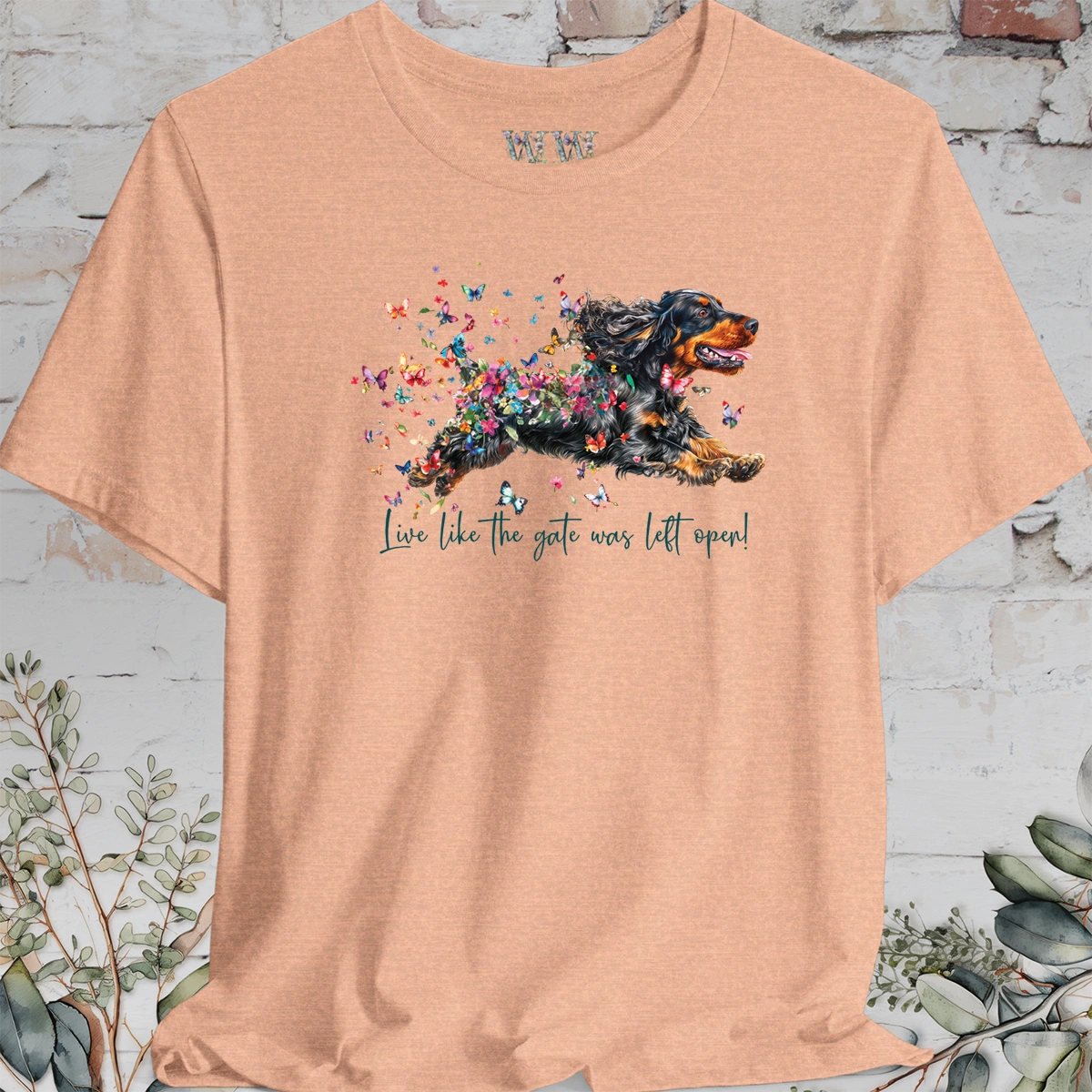 English Cocker Spaniel #3 "Live like the gate was left open" Unisex T shirt