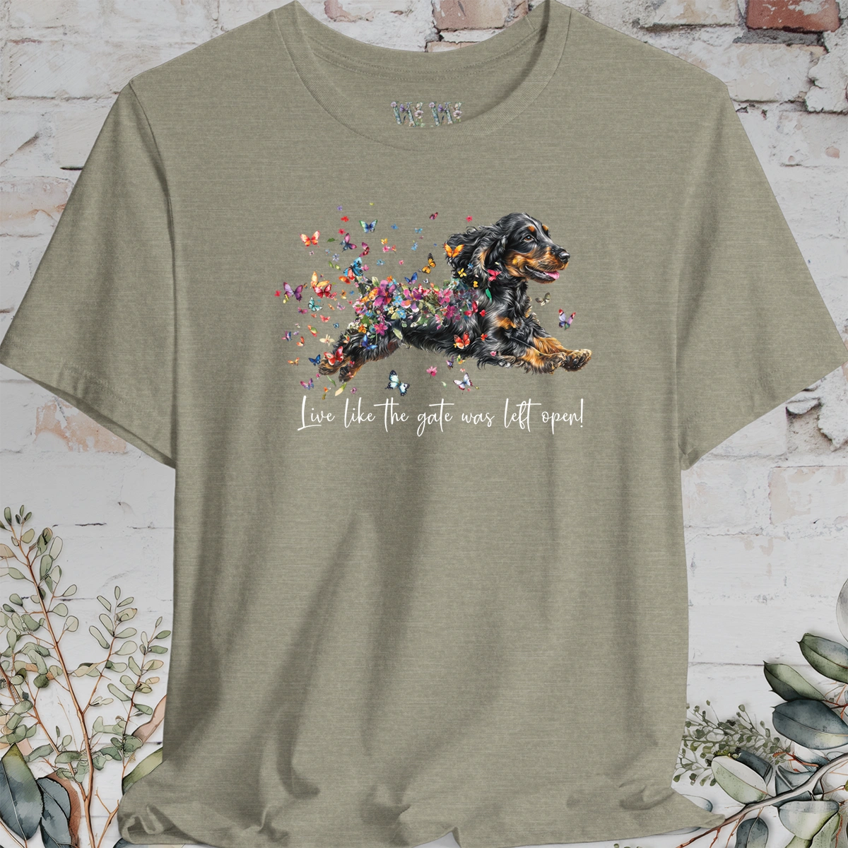 English Cocker Spaniel #4 "Live like the gate was left open" Unisex T shirt