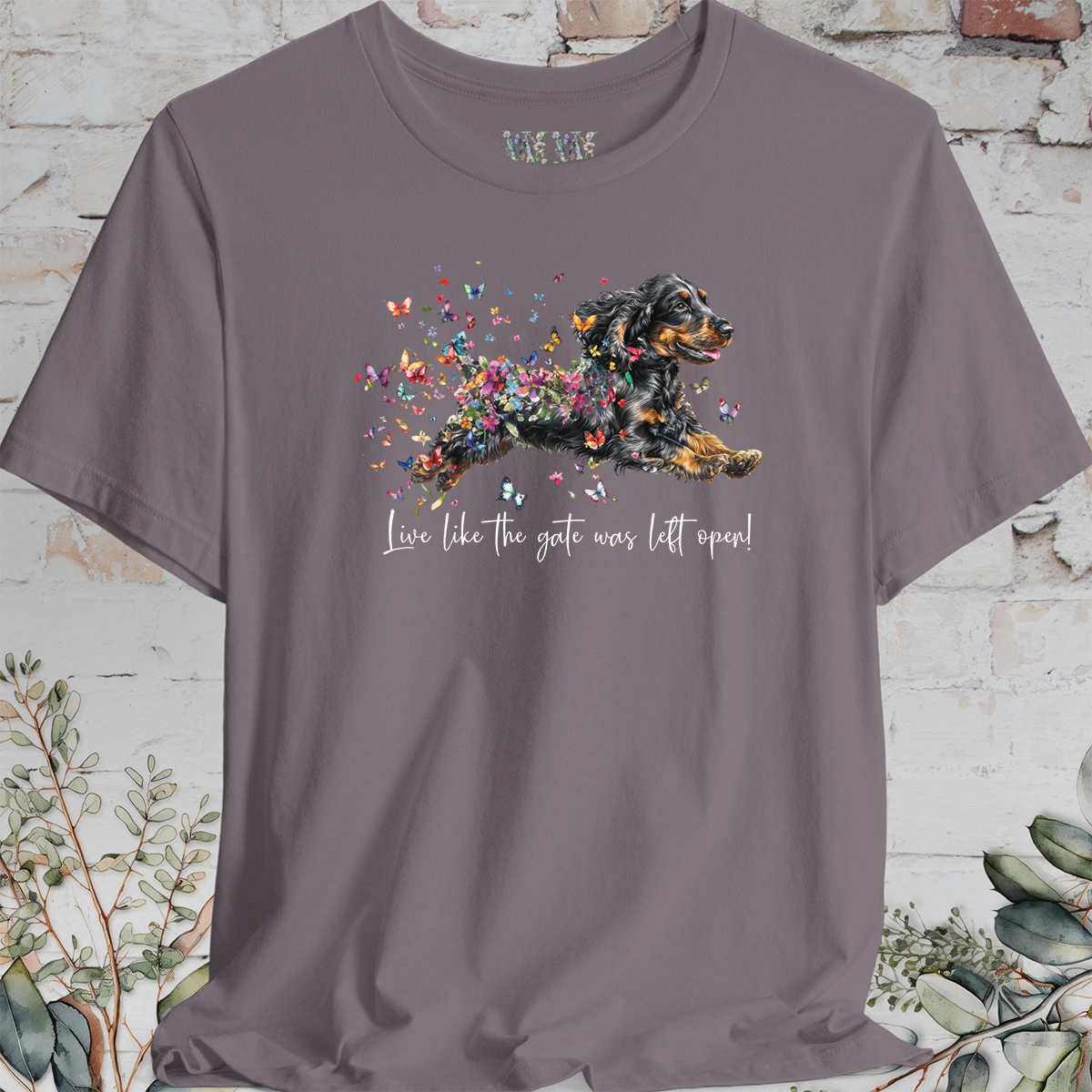 English Cocker Spaniel #4 "Live like the gate was left open" Unisex T shirt