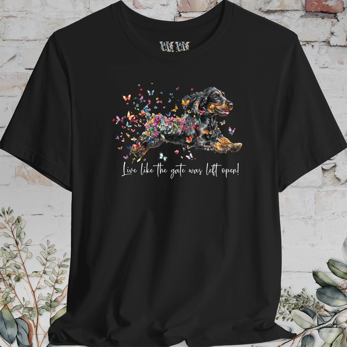 English Cocker Spaniel #4 "Live like the gate was left open" Unisex T shirt