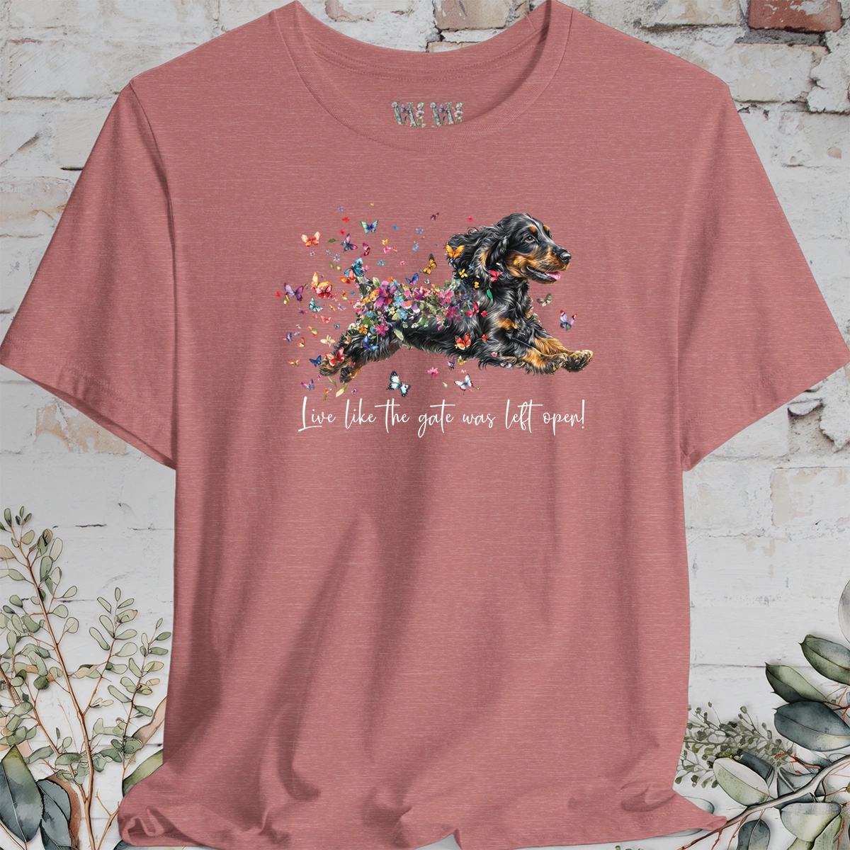 English Cocker Spaniel #4 "Live like the gate was left open" Unisex T shirt