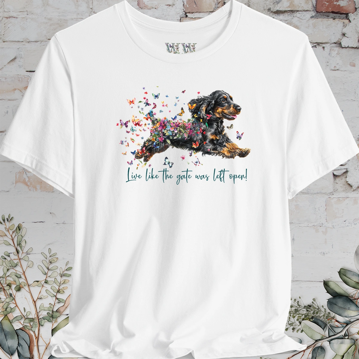 English Cocker Spaniel #4 "Live like the gate was left open" Unisex T shirt