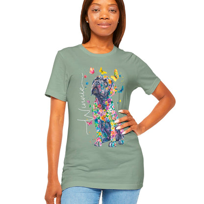 English Mastiff #1 Floral Personalized T shirt