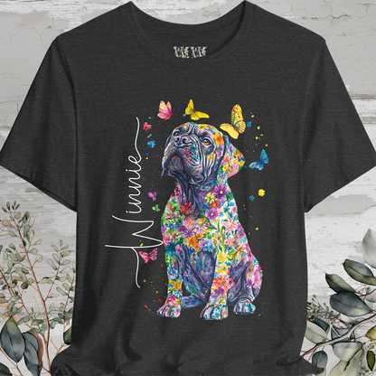 English Mastiff #1 Floral Personalized T shirt