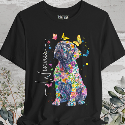 English Mastiff #1 Floral Personalized T shirt