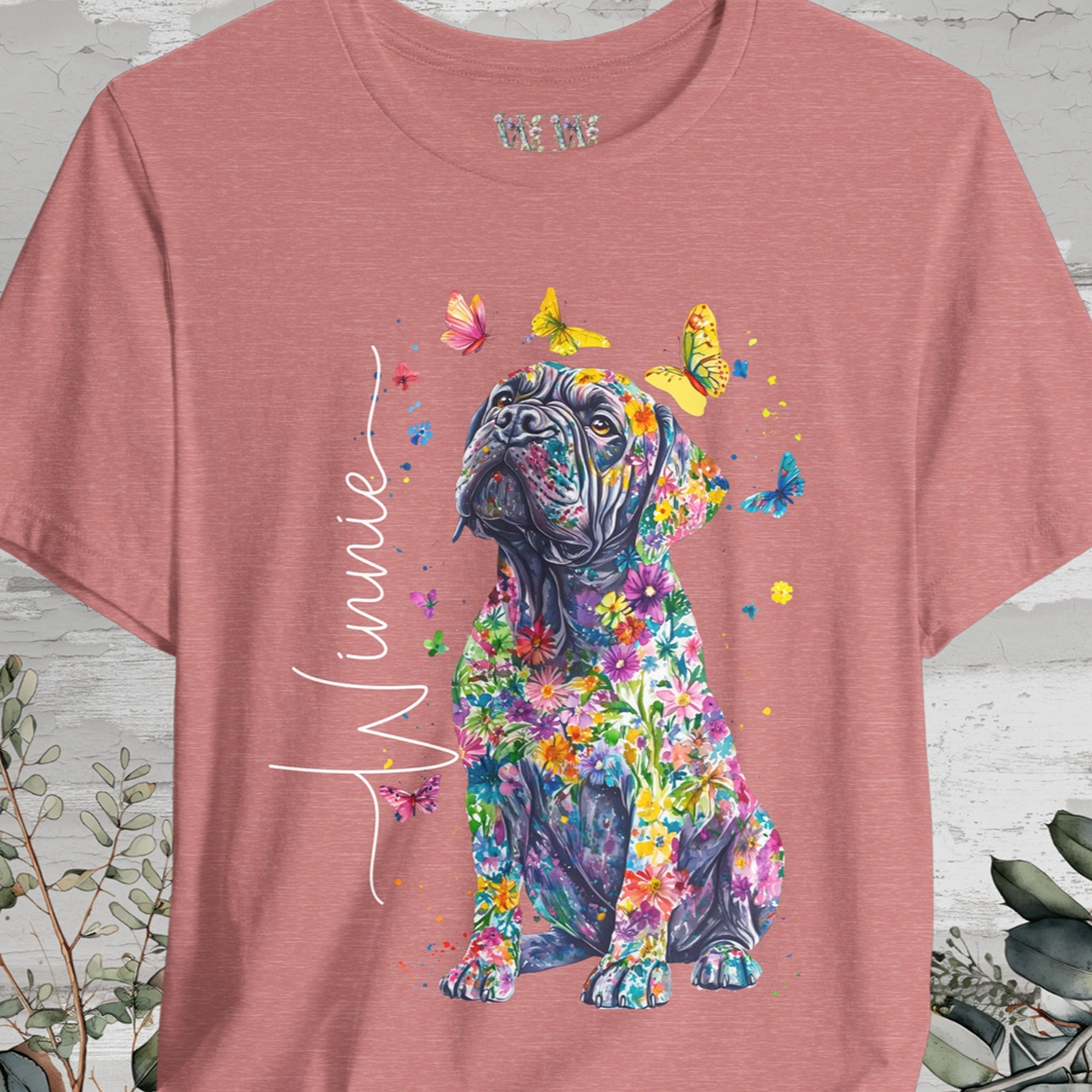 English Mastiff #1 Floral Personalized T shirt