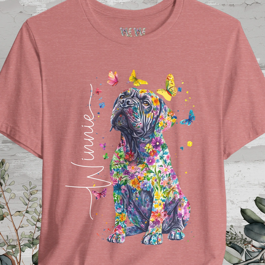 English Mastiff #1 Floral Personalized T shirt