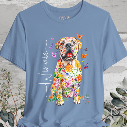 English Mastiff #2 Floral Personalized T shirt