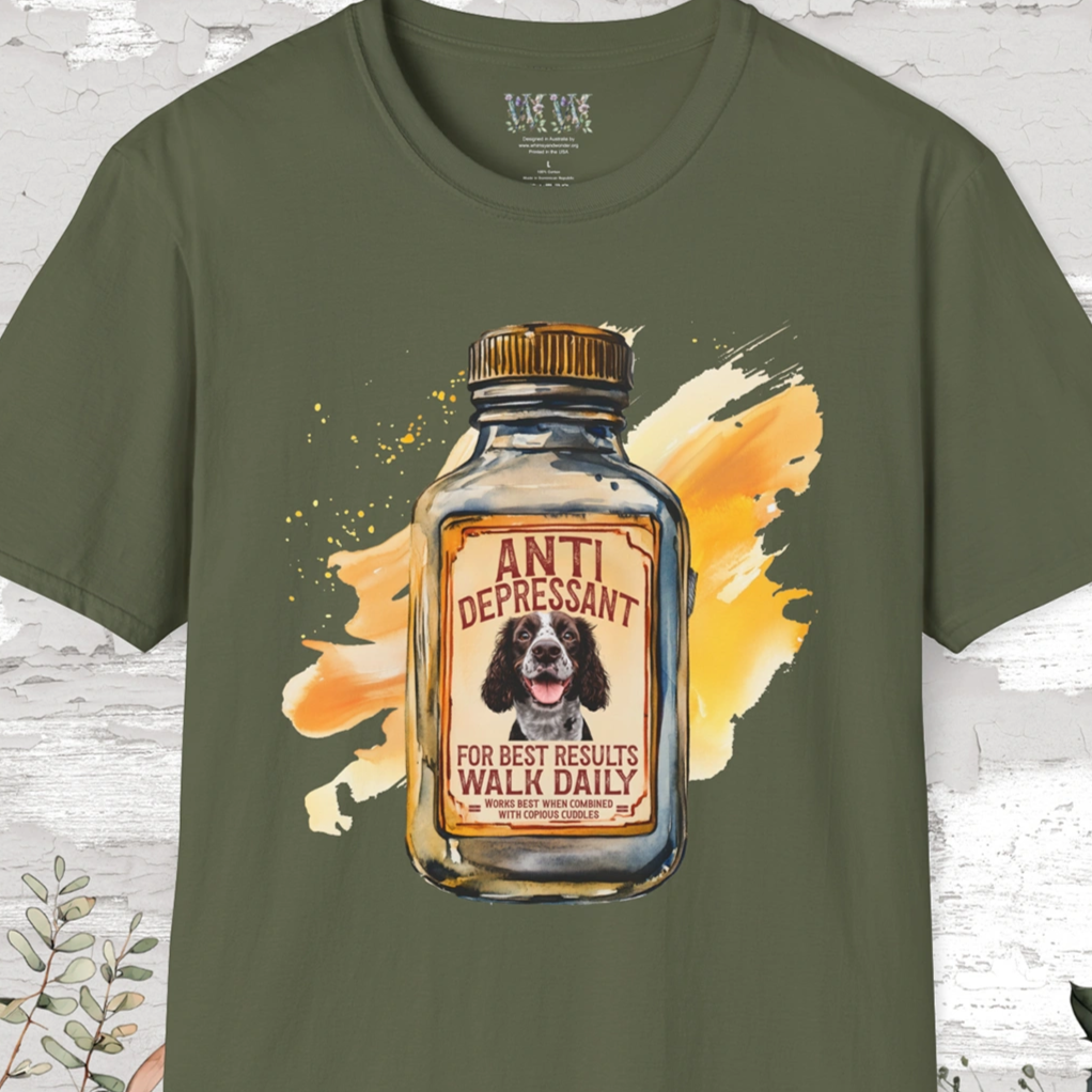 Antidepressant English Springer Spaniel #1 Unisex T shirt