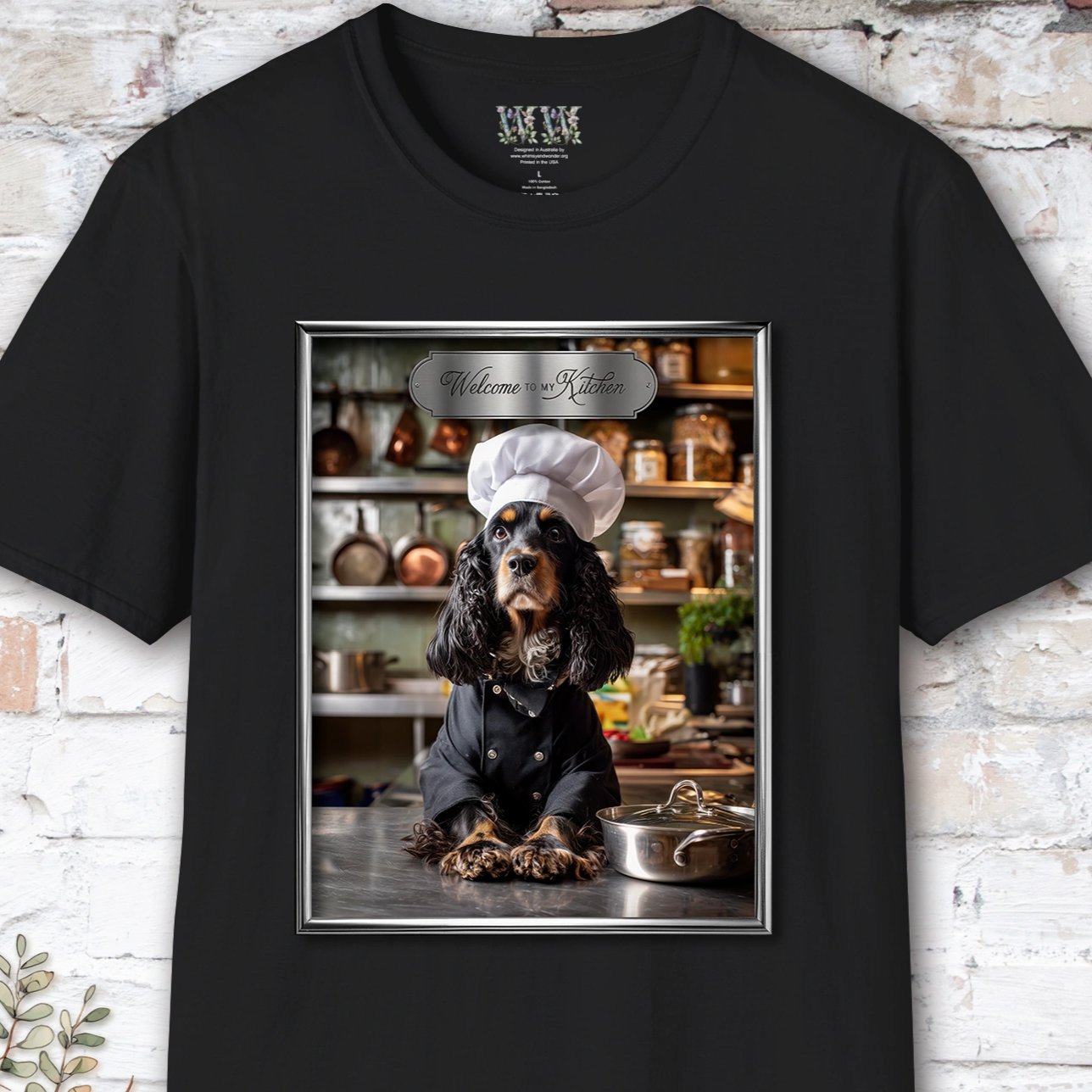 English Cocker Spaniel Chef Unisex T shirt