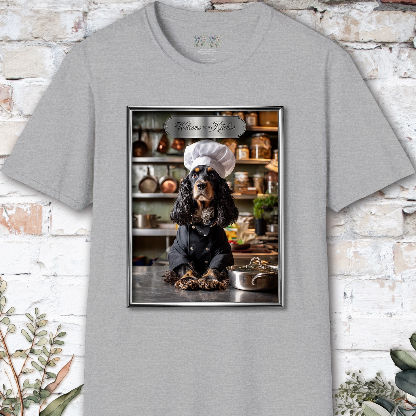 English Cocker Spaniel Chef Unisex T shirt