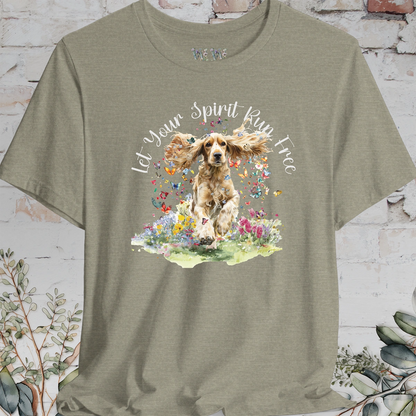 English Cocker Spaniel #1 'Let your spirit run free' T shirt