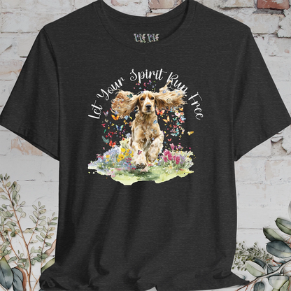 English Cocker Spaniel #1 'Let your spirit run free' T shirt