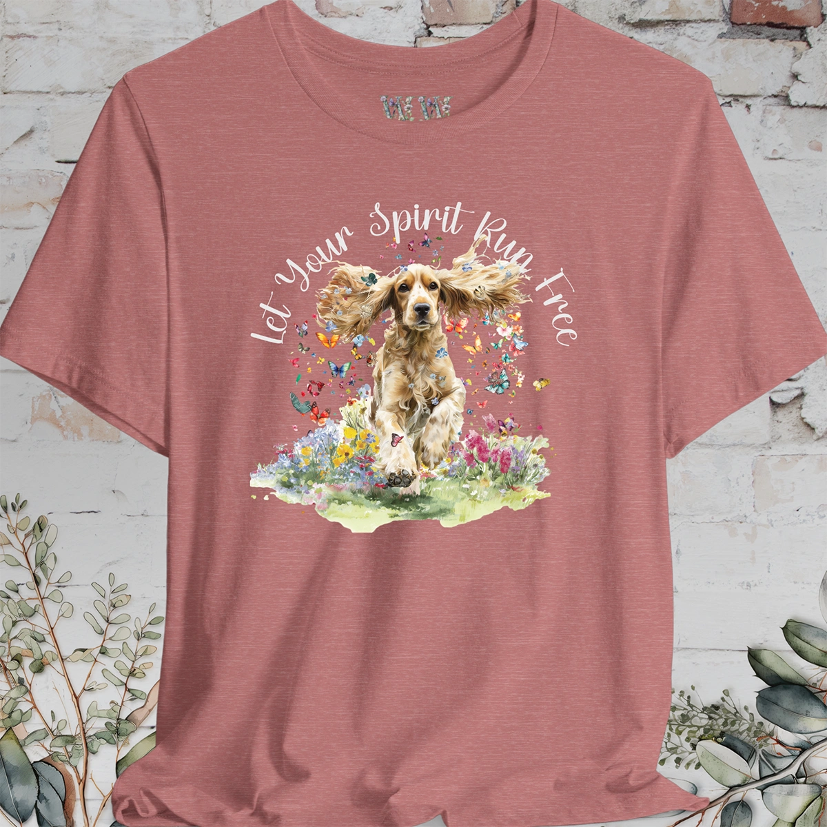 English Cocker Spaniel #1 'Let your spirit run free' T shirt