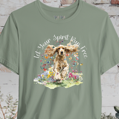 English Cocker Spaniel #1 'Let your spirit run free' T shirt
