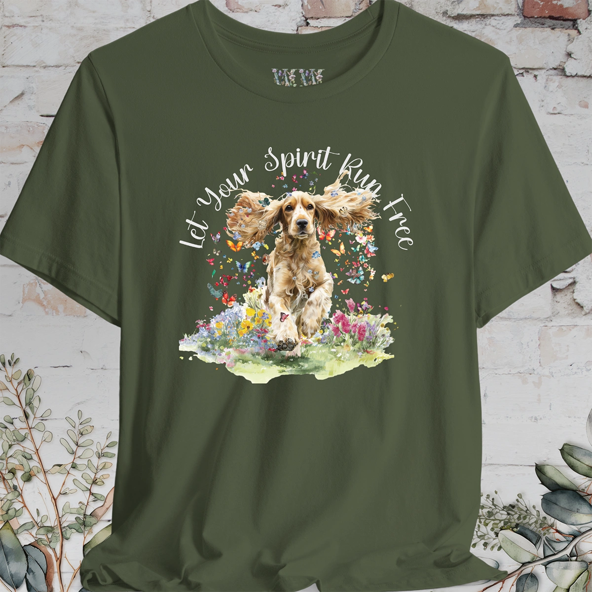 English Cocker Spaniel #1 'Let your spirit run free' T shirt