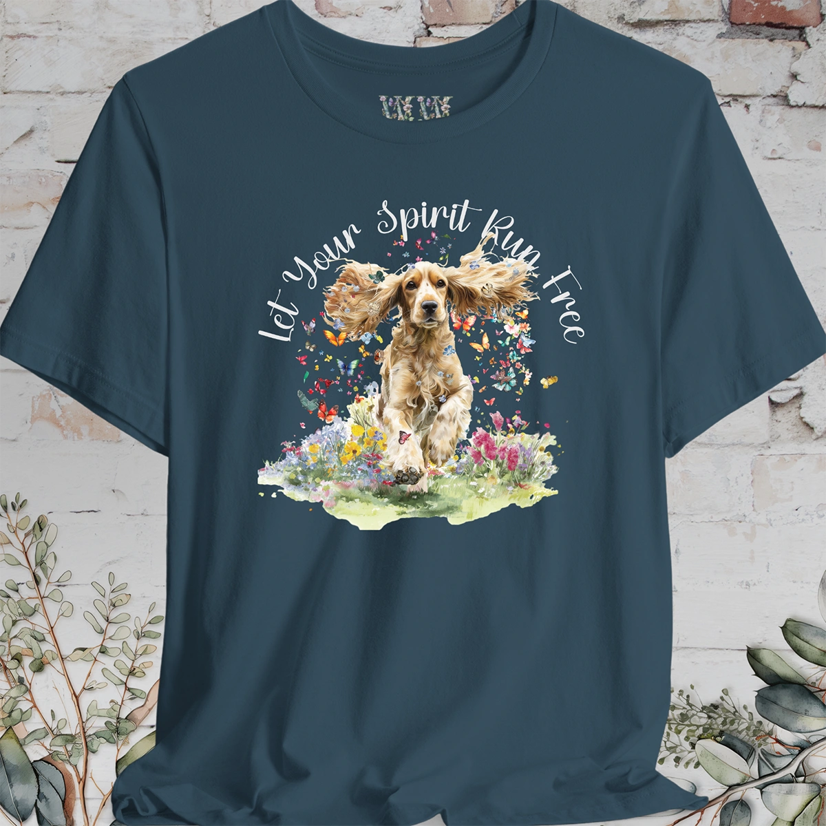 English Cocker Spaniel #1 'Let your spirit run free' T shirt