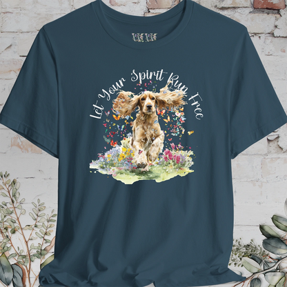 English Cocker Spaniel #1 'Let your spirit run free' T shirt