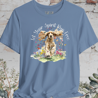 English Cocker Spaniel #1 'Let your spirit run free' T shirt