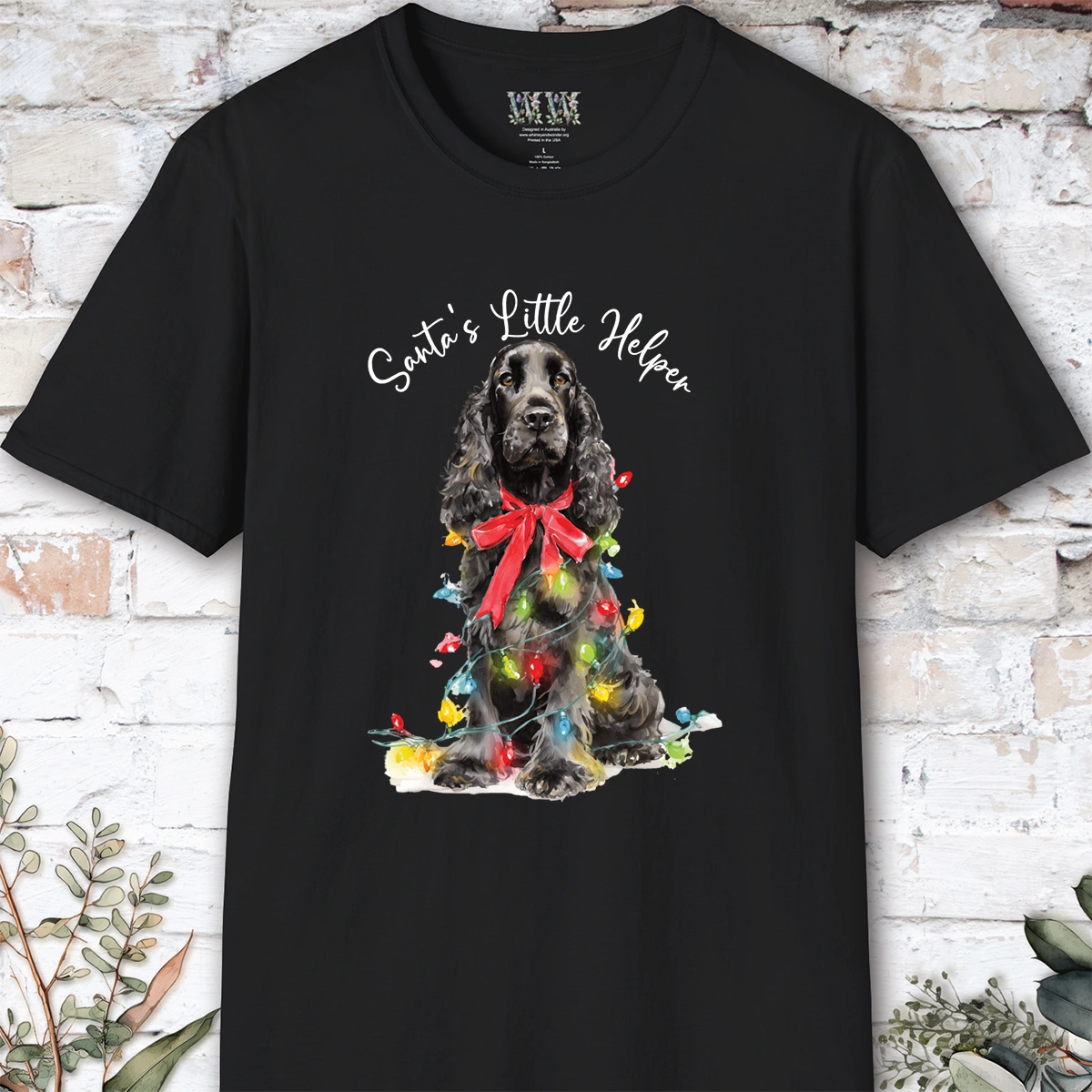 English Cocker Spaniel #1 Santa's little helper. unisex T shirt