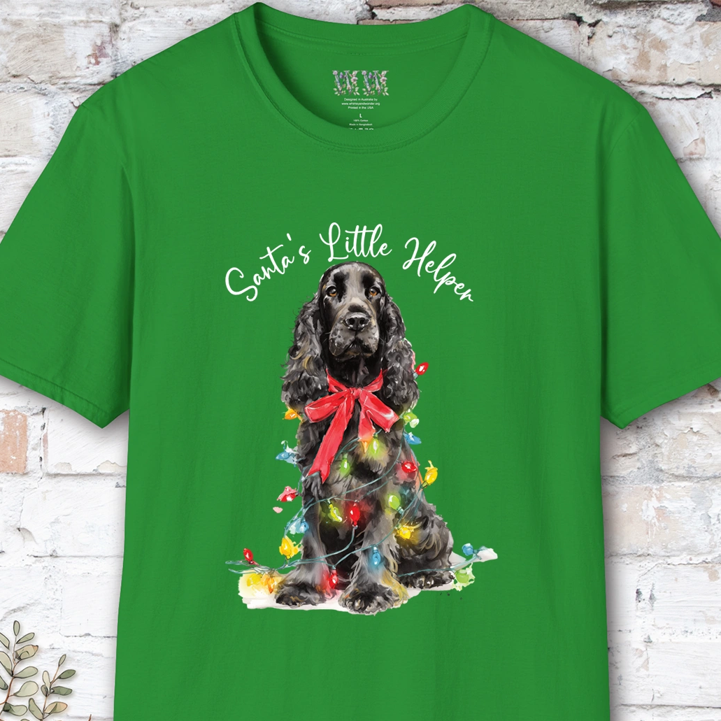 English Cocker Spaniel #1 Santa's little helper. unisex T shirt