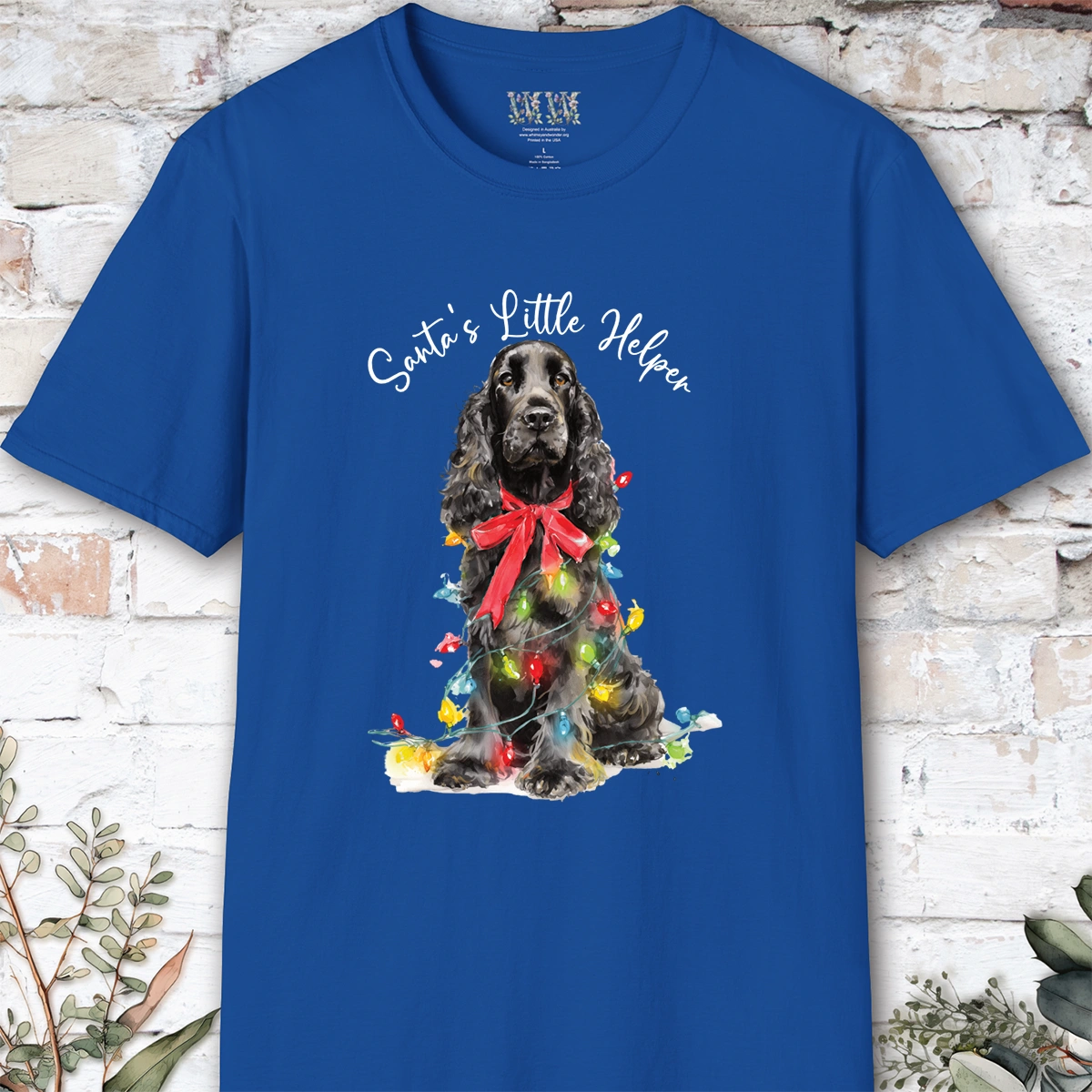 English Cocker Spaniel #1 Santa's little helper. unisex T shirt