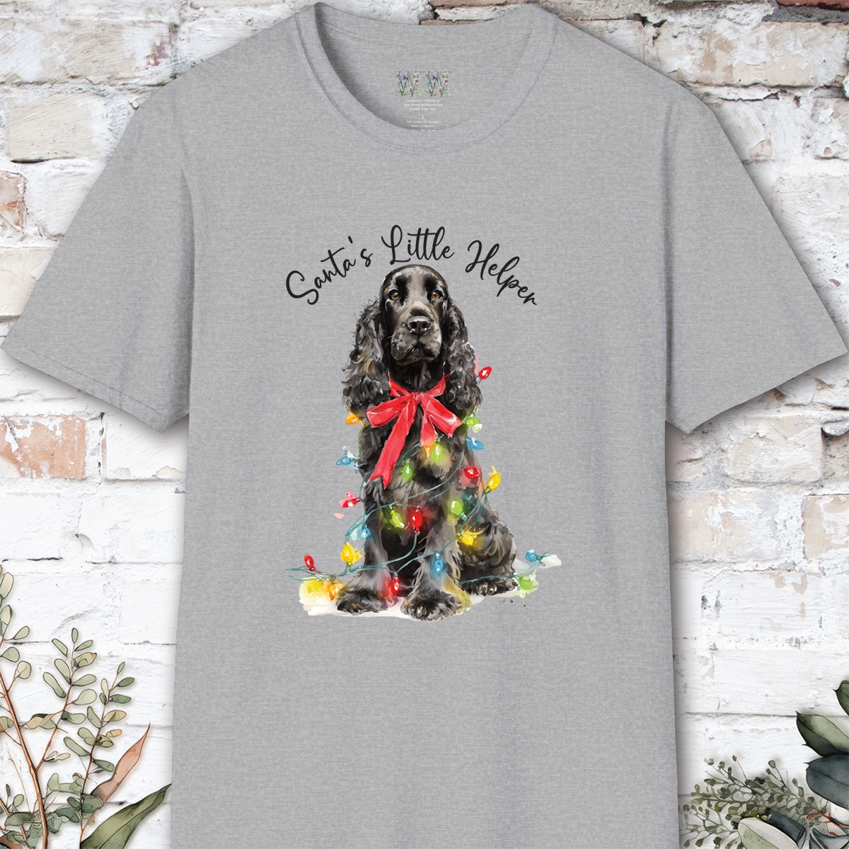 English Cocker Spaniel #1 Santa's little helper. unisex T shirt