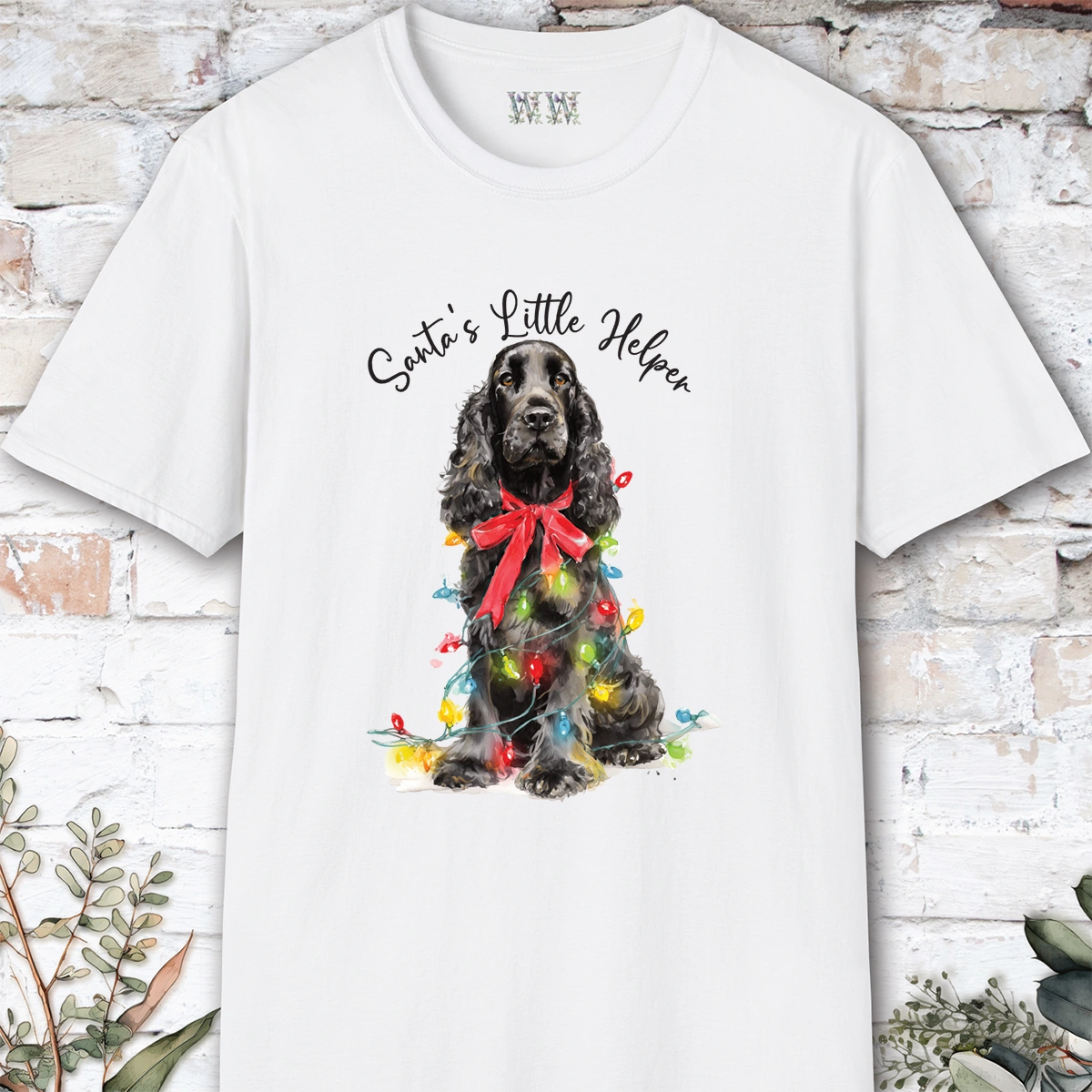 English Cocker Spaniel #1 Santa's little helper. unisex T shirt