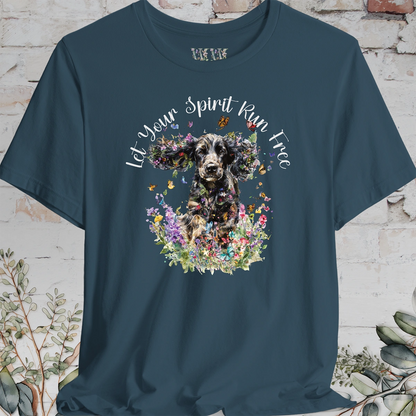 English Cocker Spaniel #2 'Let your spirit run free' T shirt