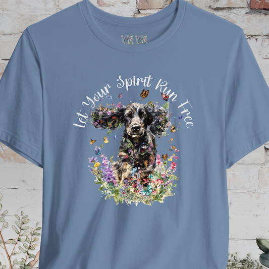 English Cocker Spaniel #2 'Let your spirit run free' T shirt