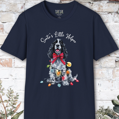 English Cocker Spaniel #5 Santa's little helper. unisex T shirt