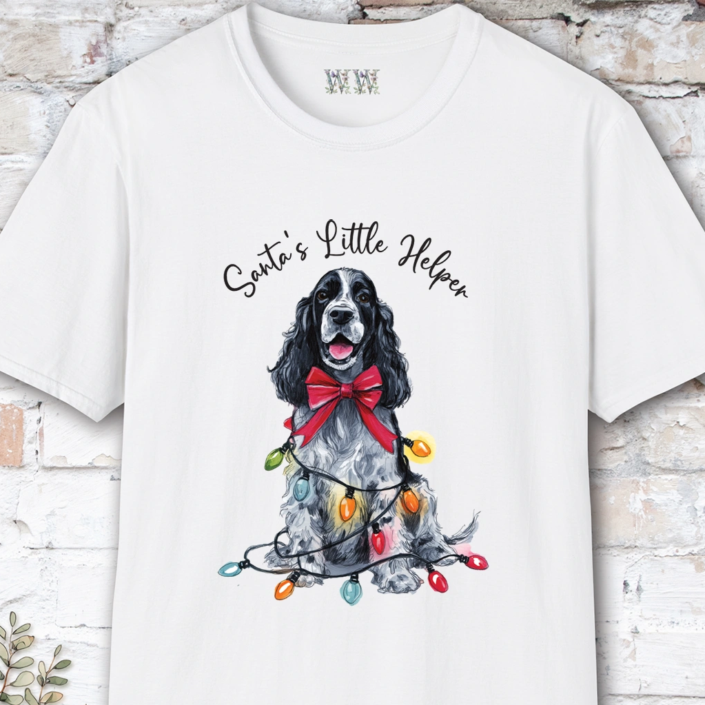 English Cocker Spaniel #5 Santa's little helper. unisex T shirt