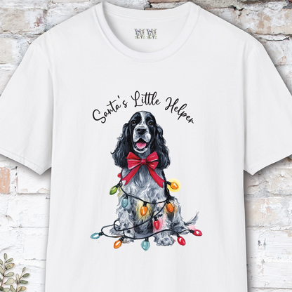 English Cocker Spaniel #5 Santa's little helper. unisex T shirt