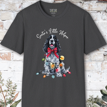 English Cocker Spaniel #5 Santa's little helper. unisex T shirt