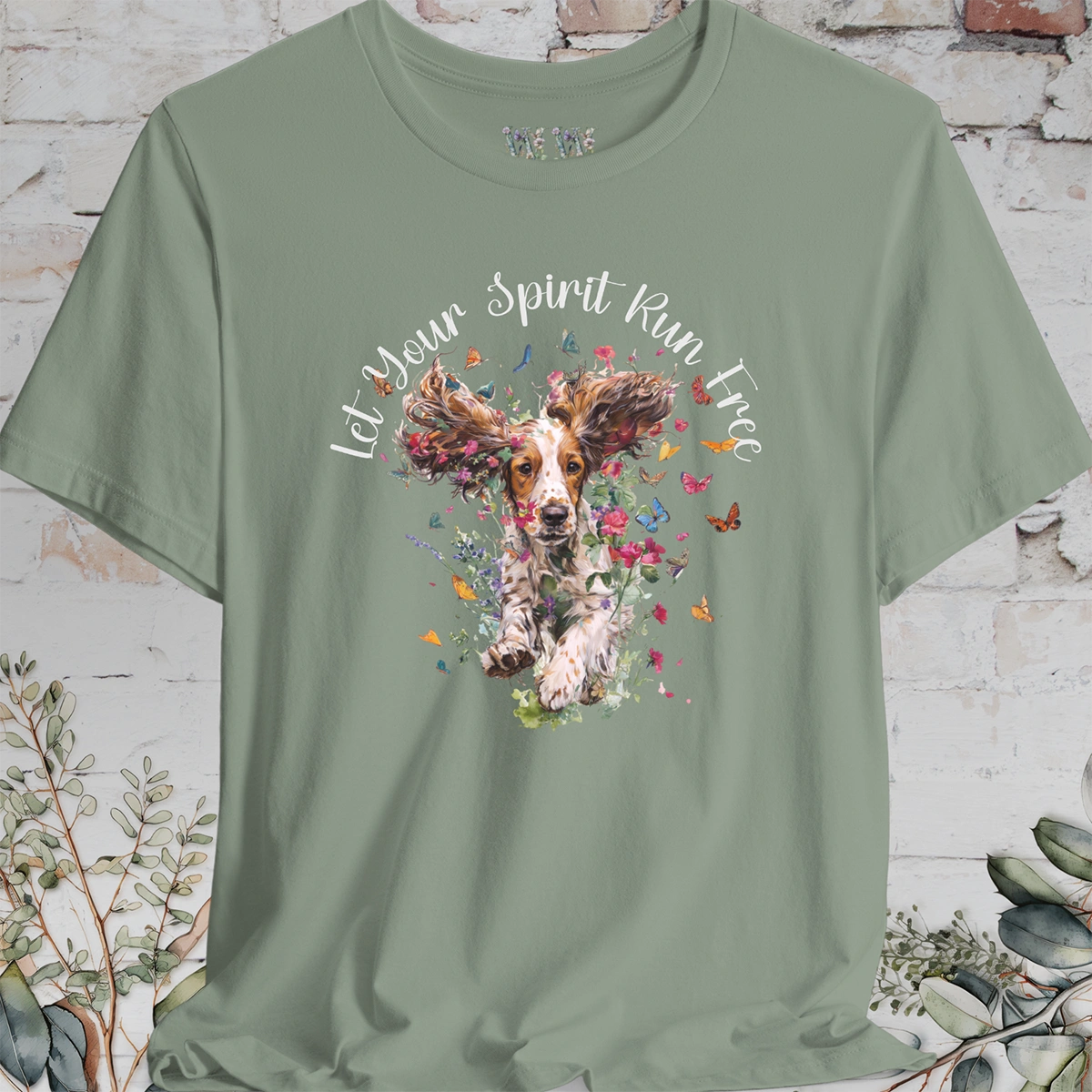 English Cocker Spaniel #3 'Let your spirit run free' T shirt