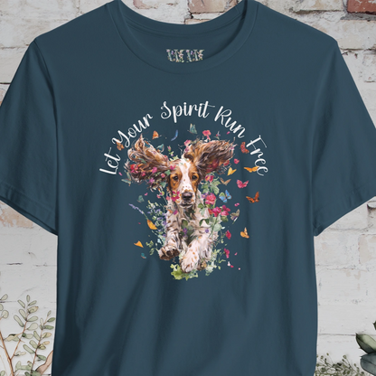 English Cocker Spaniel #3 'Let your spirit run free' T shirt