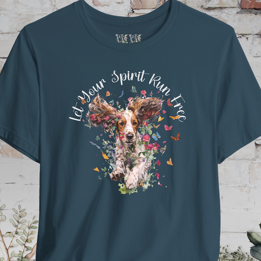 English Cocker Spaniel #3 'Let your spirit run free' T shirt