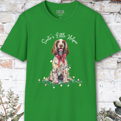 English Cocker Spaniel #3 Santa's little helper. unisex T shirt