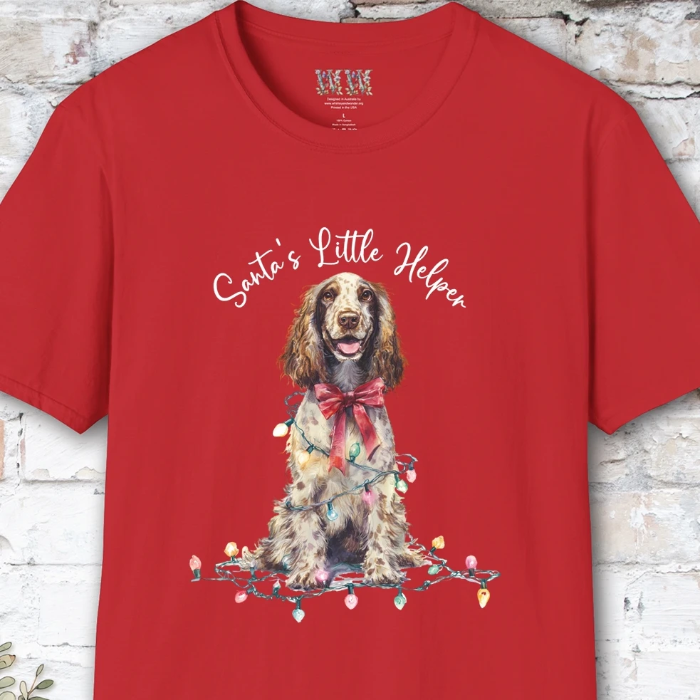 English Cocker Spaniel #3 Santa's little helper. unisex T shirt