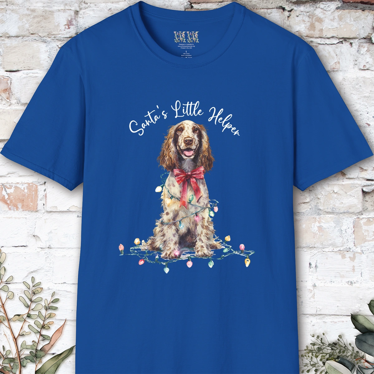 English Cocker Spaniel #3 Santa's little helper. unisex T shirt