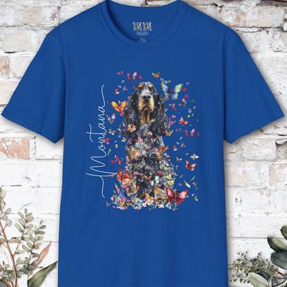 English Cocker Spaniel Floral Personalized T shirt